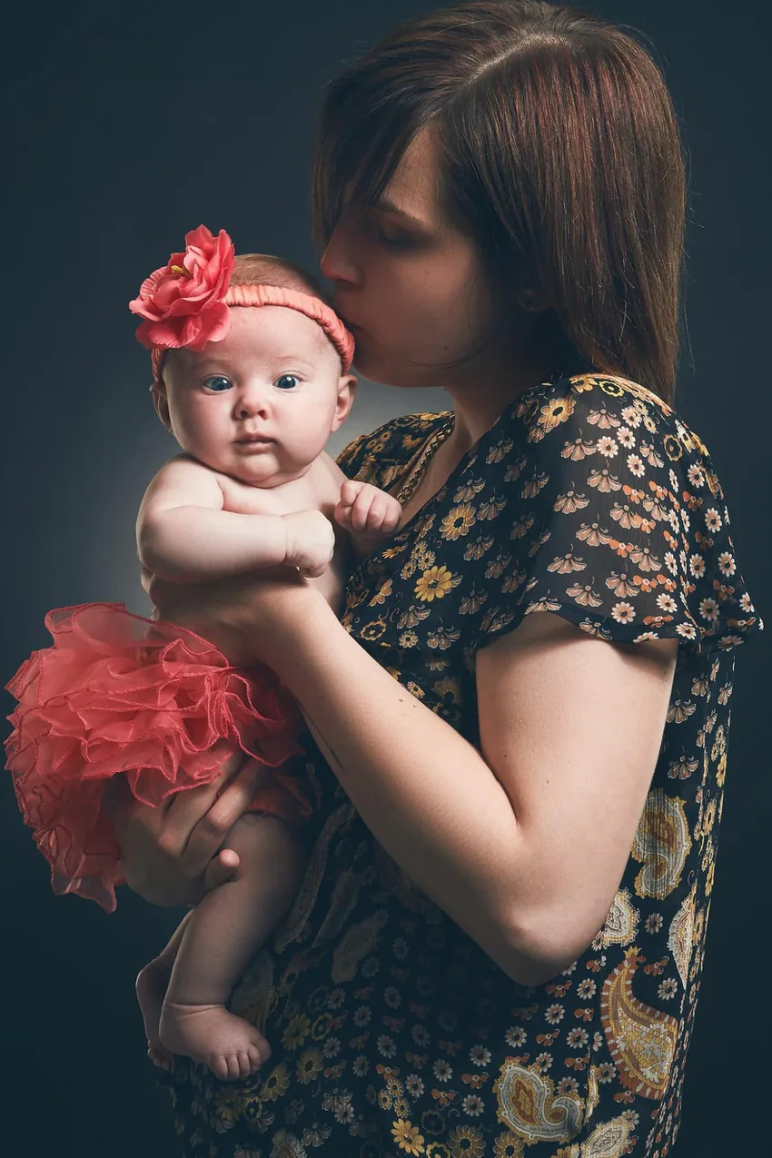 Un tendre baiser, fleur corail