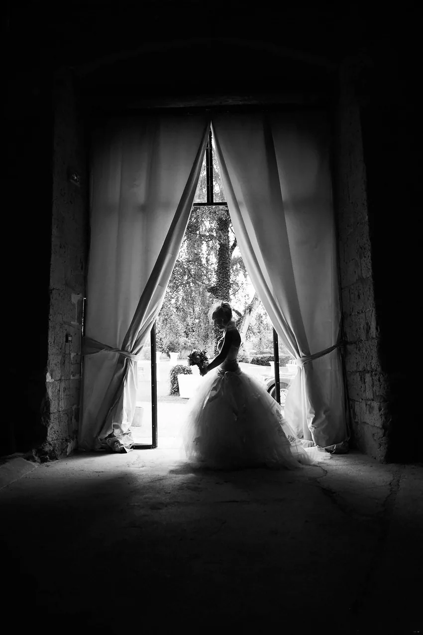 Silhouette de la mariée