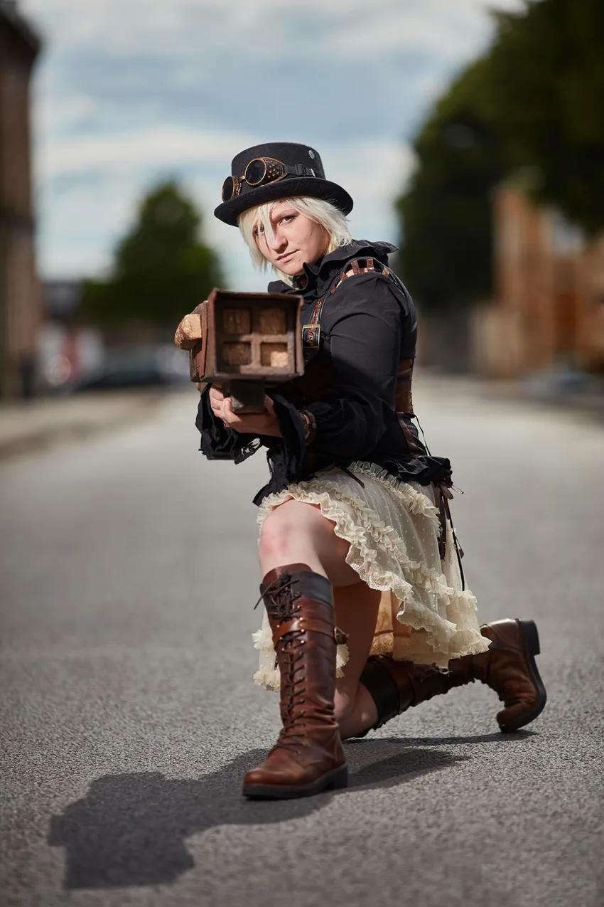Portrait steampunk, appareil vintage