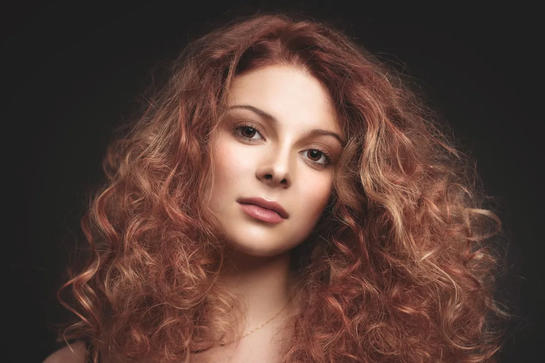 Portrait rousse, gros plan